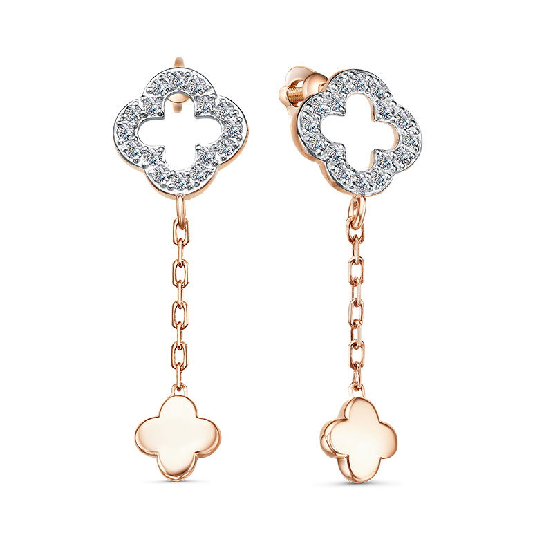 Серьги пуссеты из золота RUSGOLDART 2690407 1 1 1