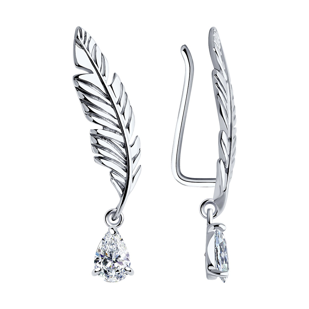 Серьги клаймберы из серебра SOKOLOV 94026408