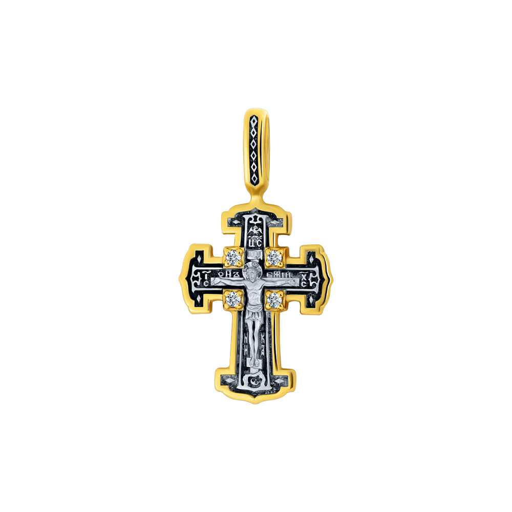 Подвеска крест из серебра Елизавета 8272КЛ-4ф