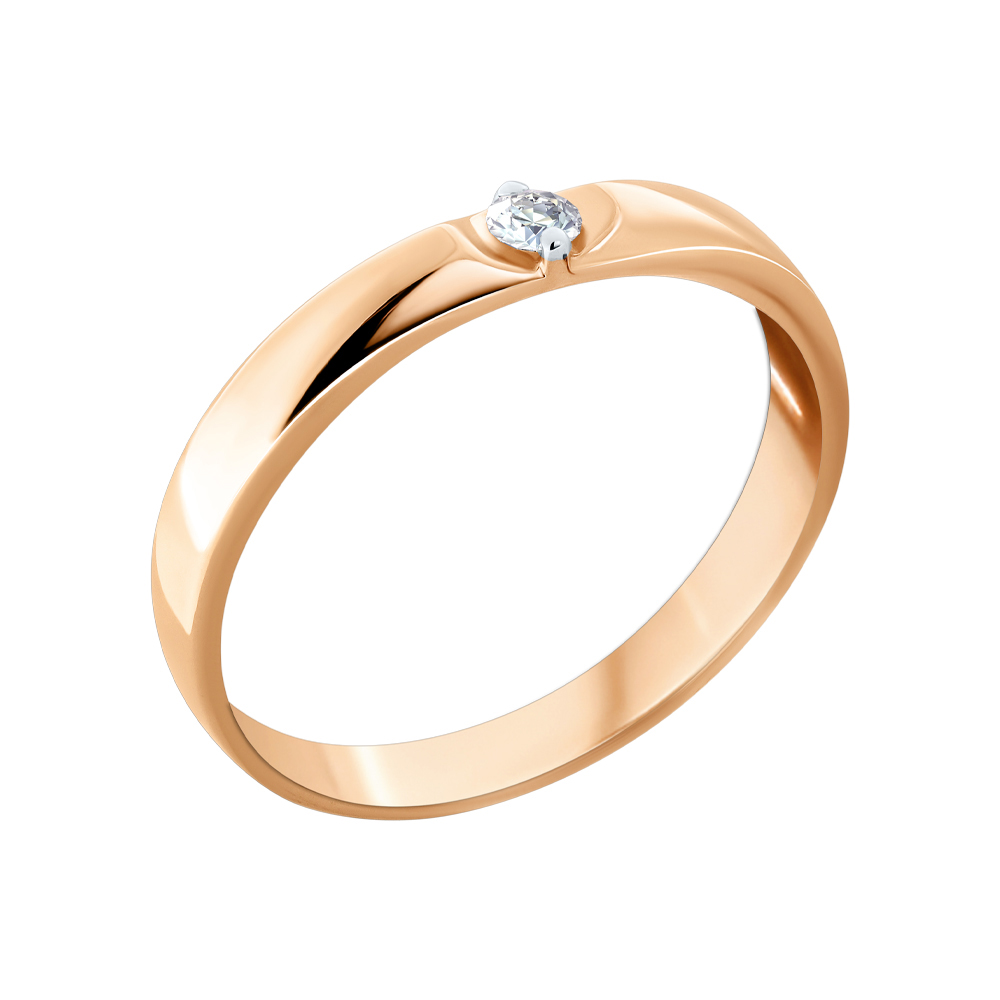 Кольцо обручальное с бриллиантом АРИНА 1049601-11240