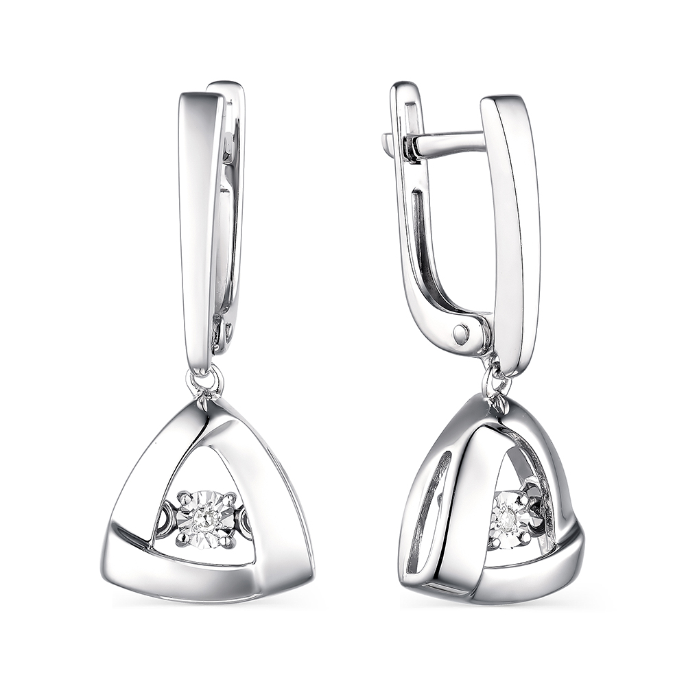 Серьги из серебра АЛЬКОР 02-1879/000Б-00