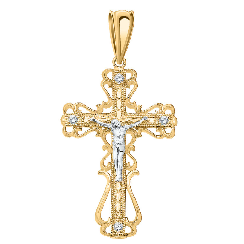 Подвеска крест из золота Атолл 3142