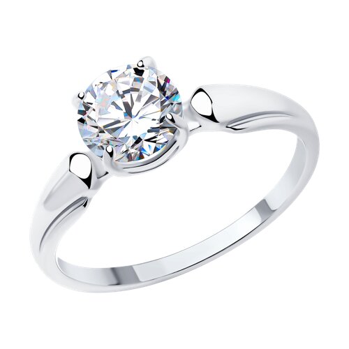 Кольцо помолвочное из серебра SOKOLOV 94013676