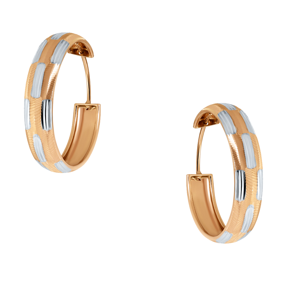 Серьги кольца из золота Магнат А 021036