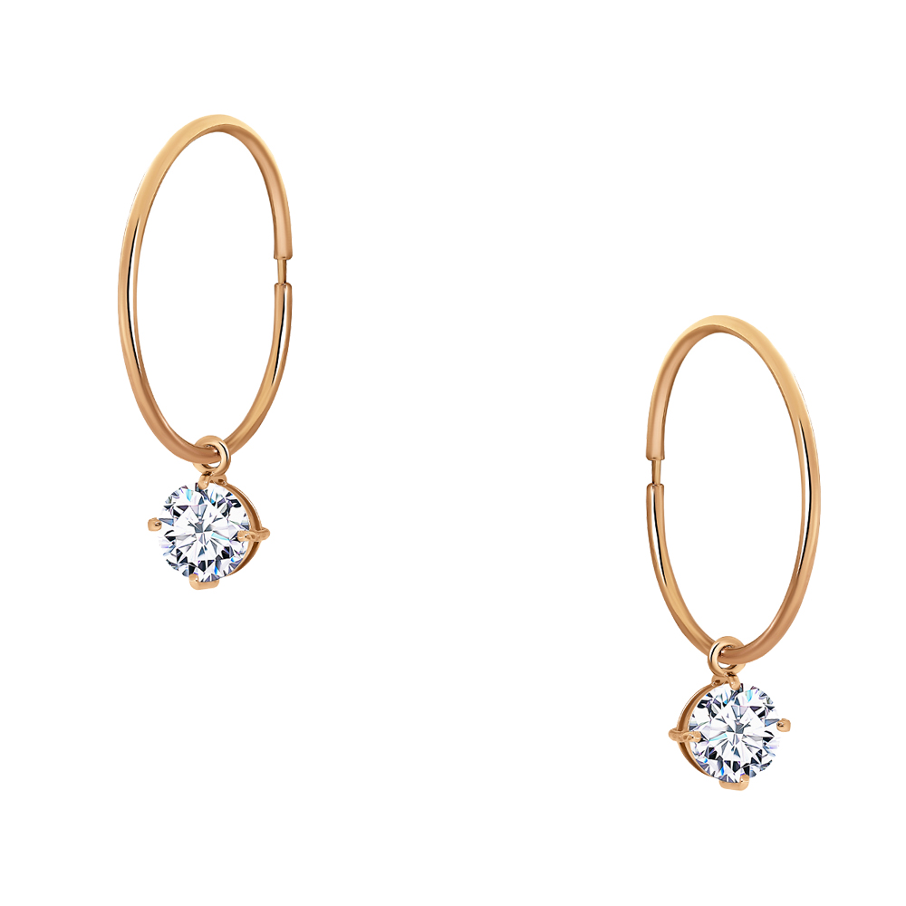 Серьги кольца из золота RUSGOLDART 20020к 1 1 10