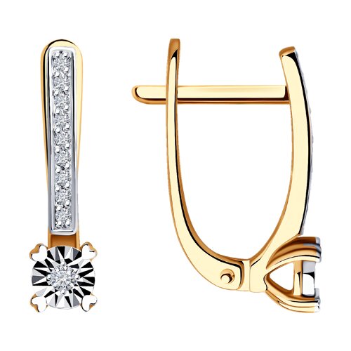 Серьги с бриллиантом SOKOLOV 1021850 №25 242