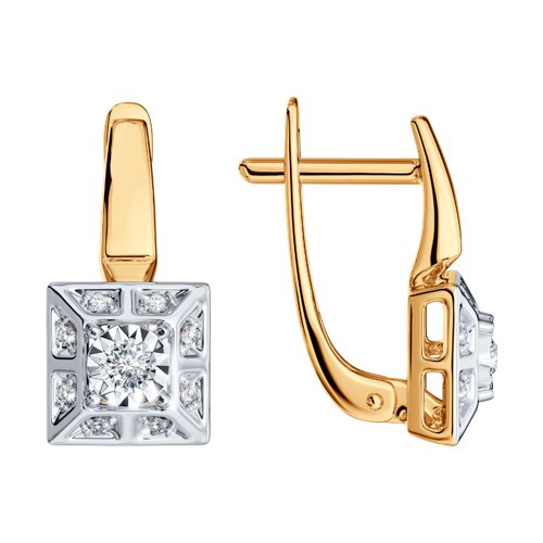 Серьги с бриллиантом SOKOLOV 1021325 №25 399