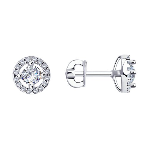 Серьги пуссеты из серебра SOKOLOV 94024436