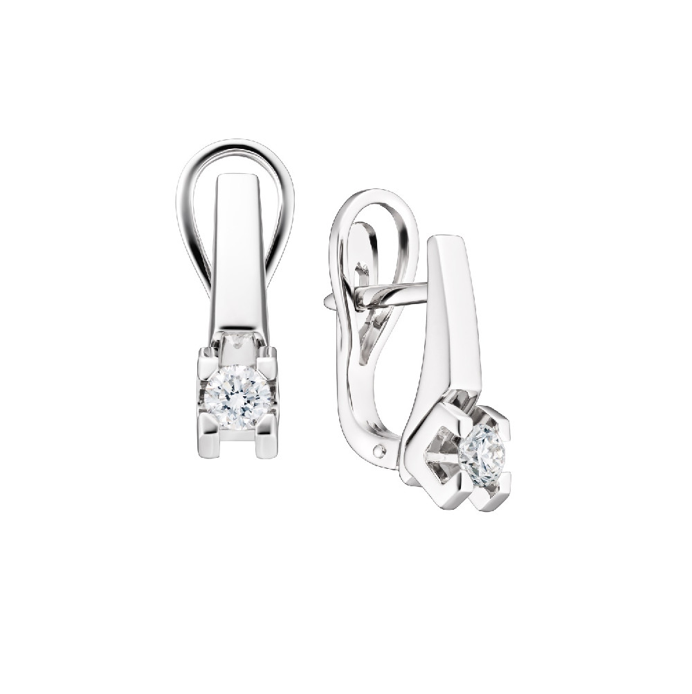 Серьги с бриллиантом МЭЮЗ 83362