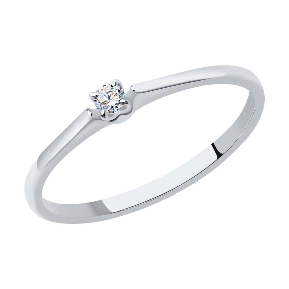 Кольцо помолвочное с бриллиантом SOKOLOV 1011355 №22 154