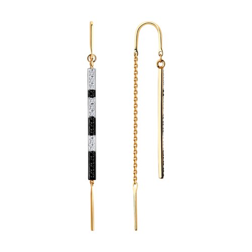 Серьги продежки с бриллиантом SOKOLOV 7020070