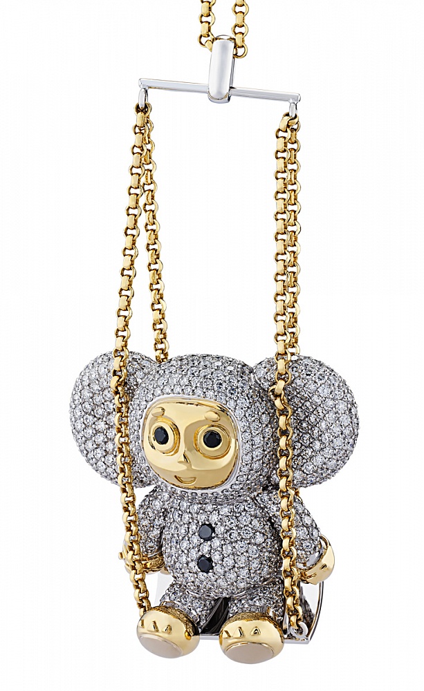 Колье с бриллиантом Арт-Модерн 0401