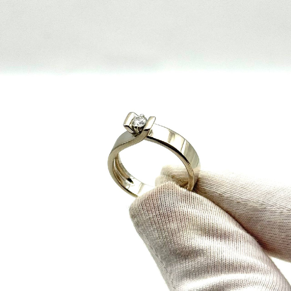 Кольцо помолвочное с бриллиантом МЭЮЗ 73174