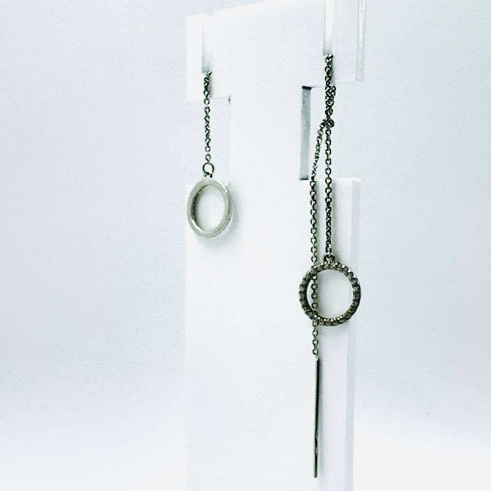 Серьги продежки из серебра СБА2001К