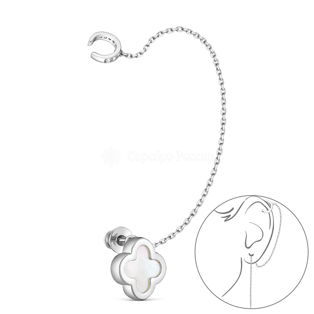 Серьга из серебра Серебро России 421-10-677-1р