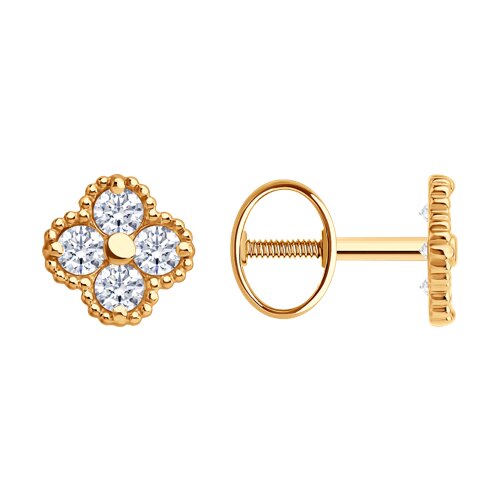 Серьги пуссеты из золота SOKOLOV 0200629