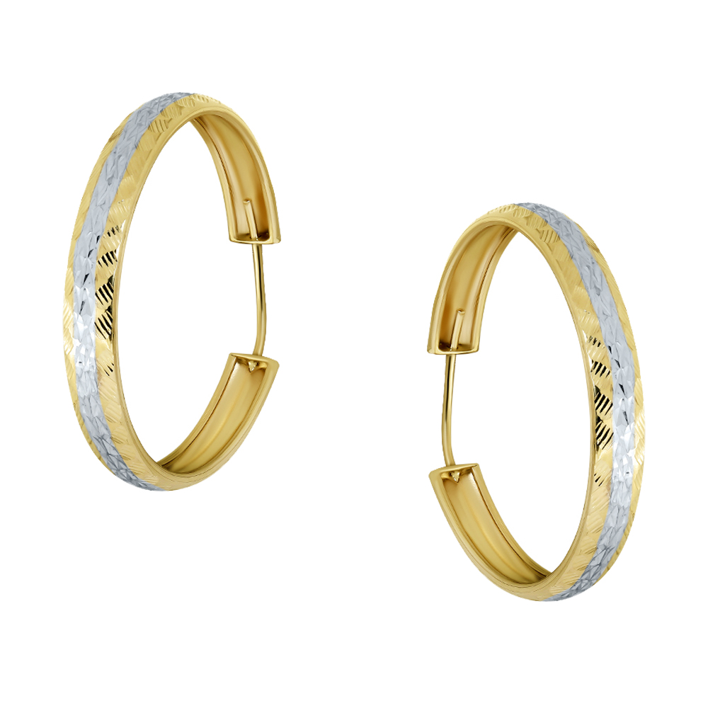 Серьги кольца из золота Магнат А 021017Л