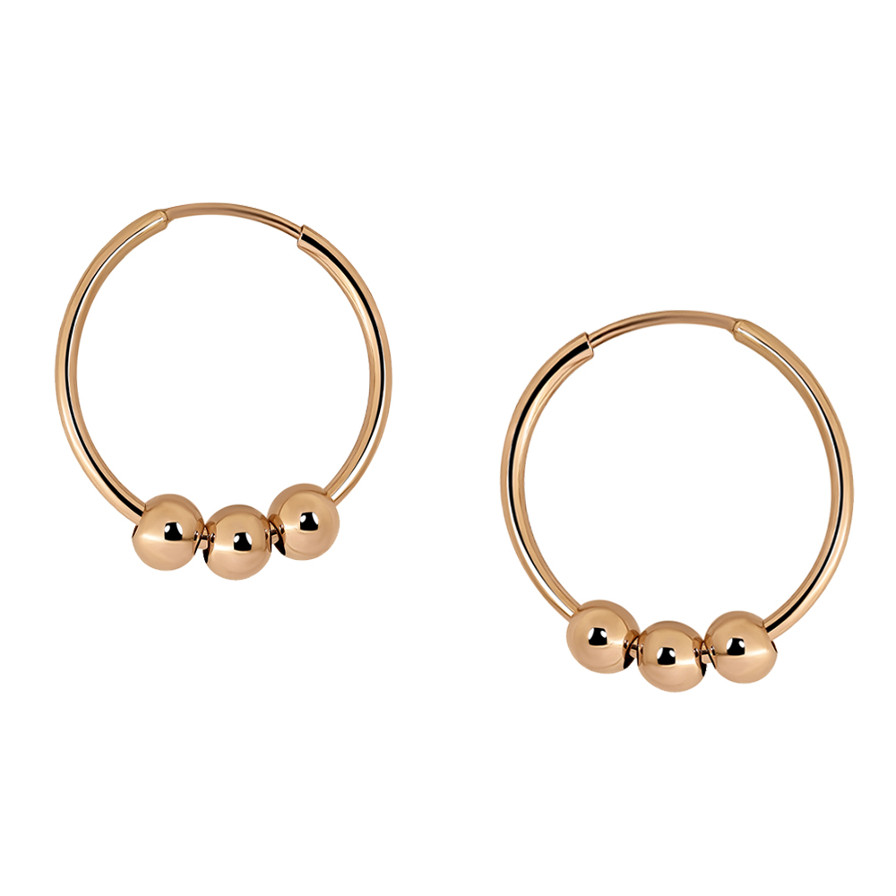 Серьги кольца из золота Атолл 22143-17-3