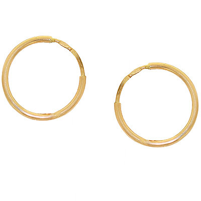 Серьги кольца из золота Золотник 21-001