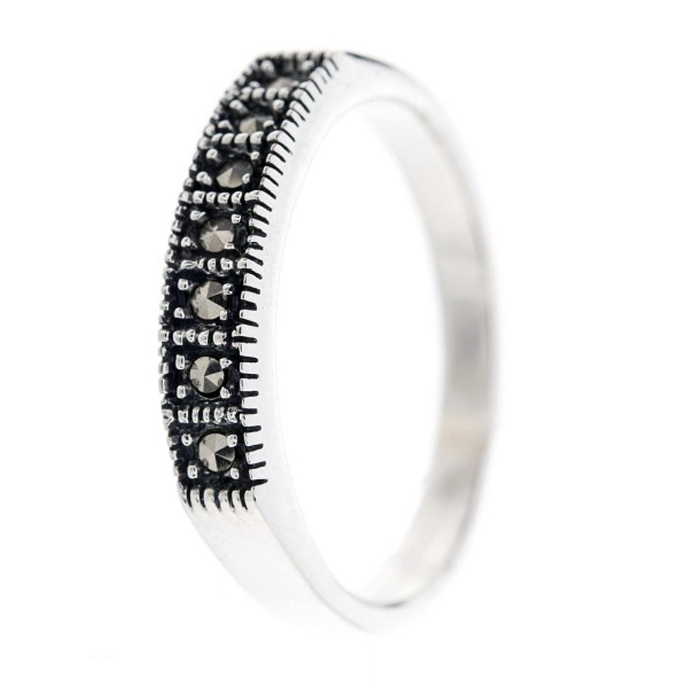 Кольцо из серебра Марказит HR512