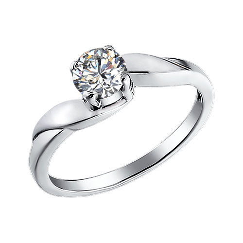 Кольцо помолвочное из серебра SOKOLOV 94010011