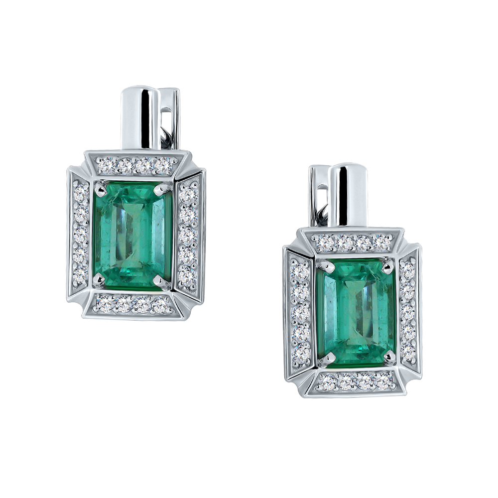 Серьги с бриллиантом 02-0160-1203