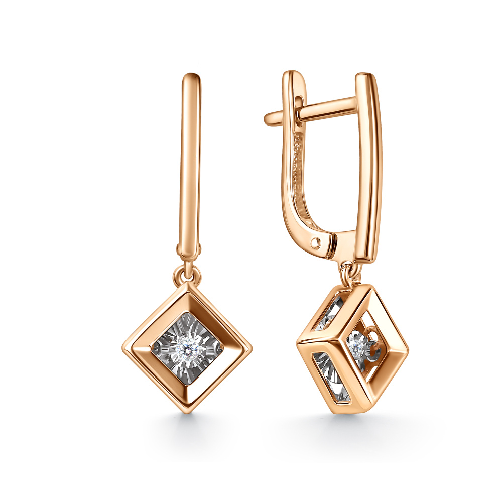 Серьги с бриллиантом grigoriev 02-11-51207-11-00-1