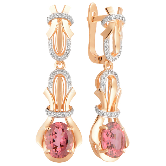 Серьги с бриллиантом АЛЕКСАНДРА 8021469