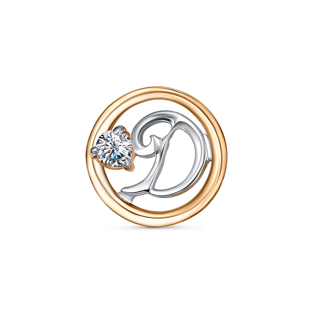 Подвеска буквы из золота RUSGOLDART 3465107 1 1 1д