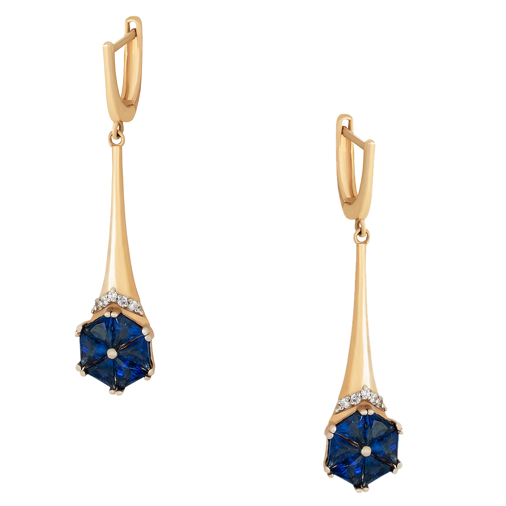 Серьги из золота РОСТЗОЛОТО ПД-2512/1