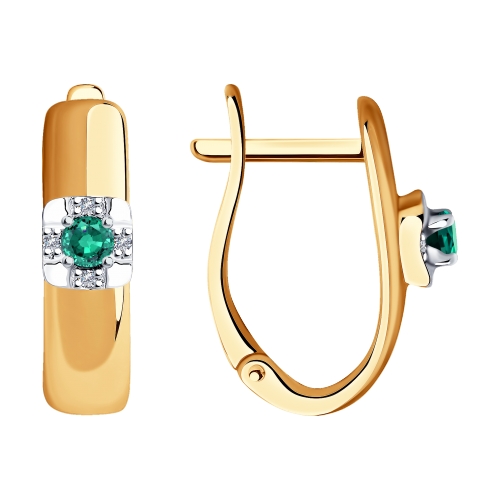 Серьги с бриллиантом SOKOLOV 3020473