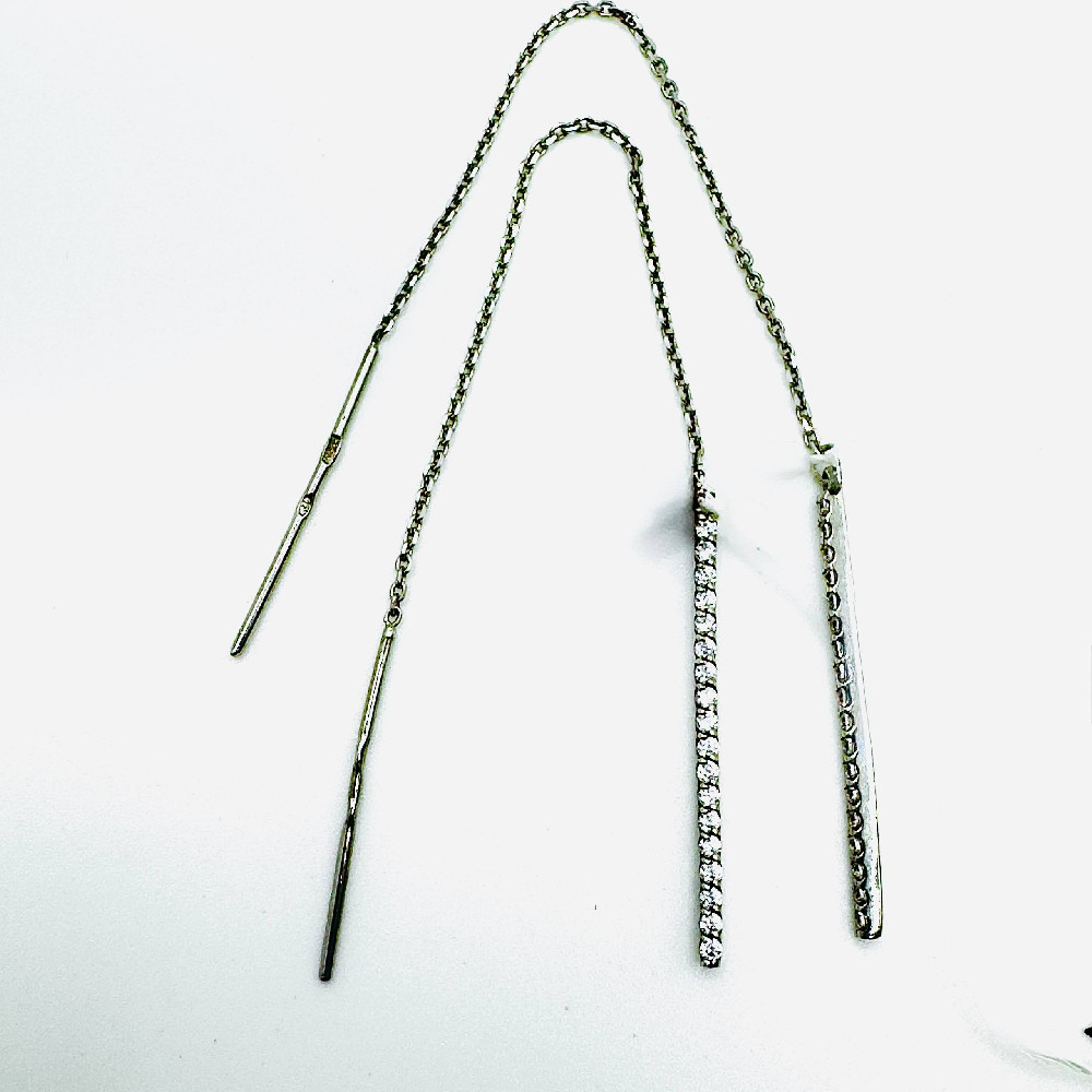 Серьги продежки из серебра СЦДР3001К