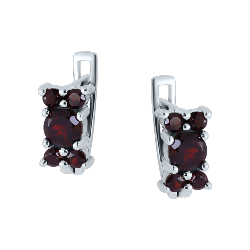 Серьги из серебра Русский СтилЬ 42-4235-7-2