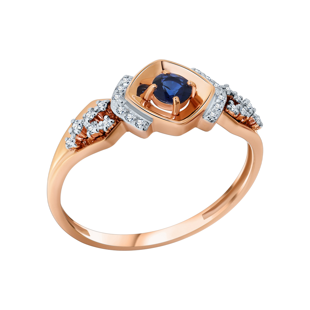 Кольцо с бриллиантом АЛЬКОР 15777-102