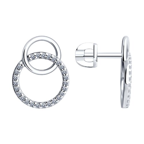 Серьги пуссеты из серебра SOKOLOV 94025842