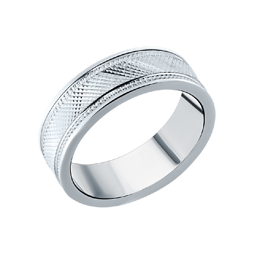 Кольцо обручальное из серебра 1165