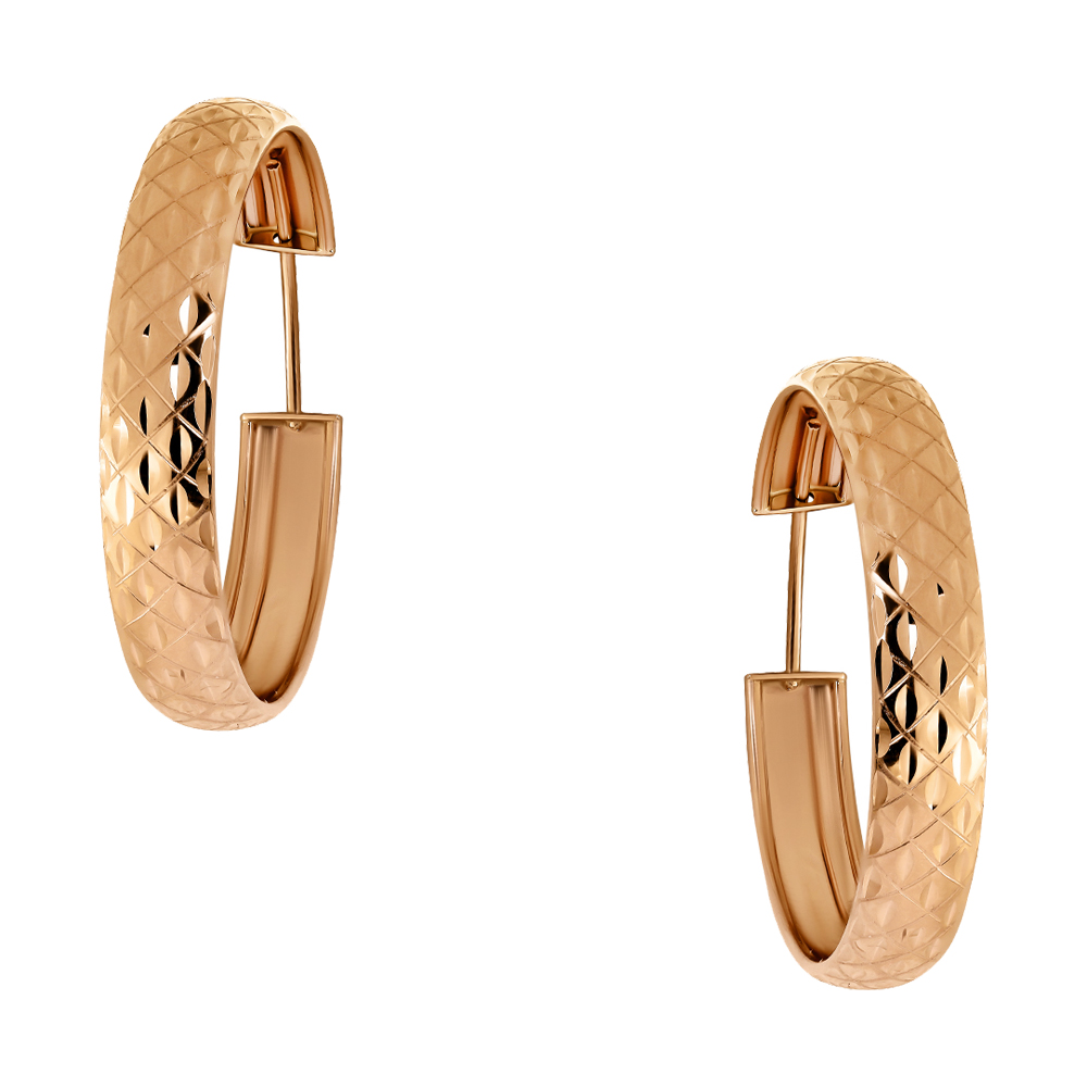 Серьги кольца из золота Магнат А 021041