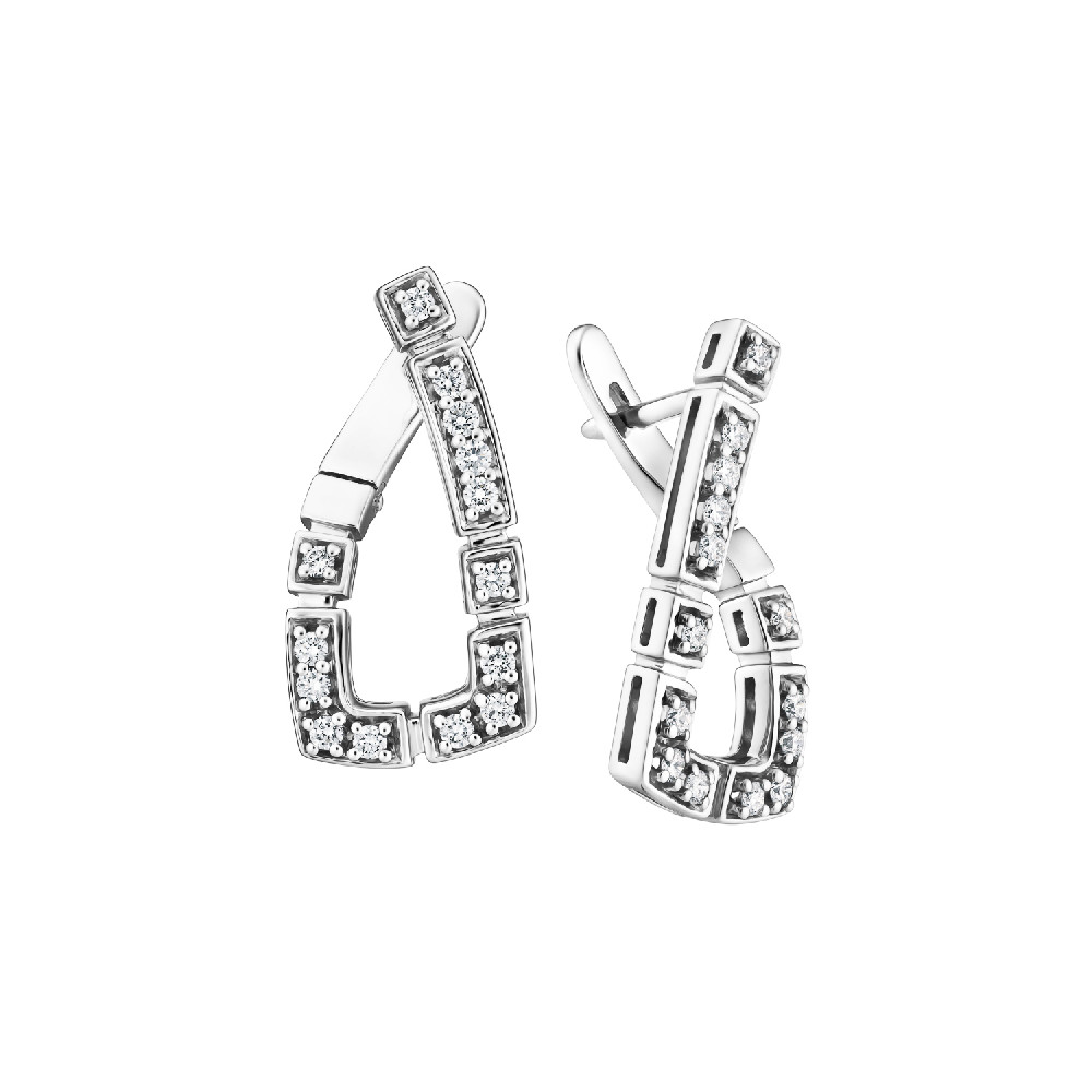 Серьги с бриллиантом МЭЮЗ 83387