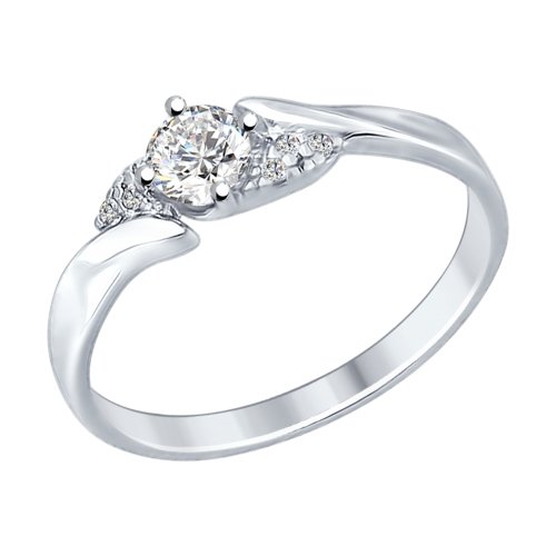 Кольцо помолвочное из серебра SOKOLOV 94012237