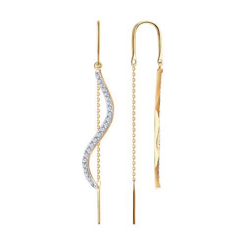 Серьги продежки из золота SOKOLOV 51-123-02983-1