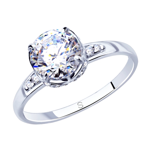 Кольцо помолвочное из серебра SOKOLOV 94012832