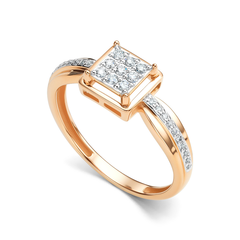 Кольцо с бриллиантом АЛЬКОР 16200-100