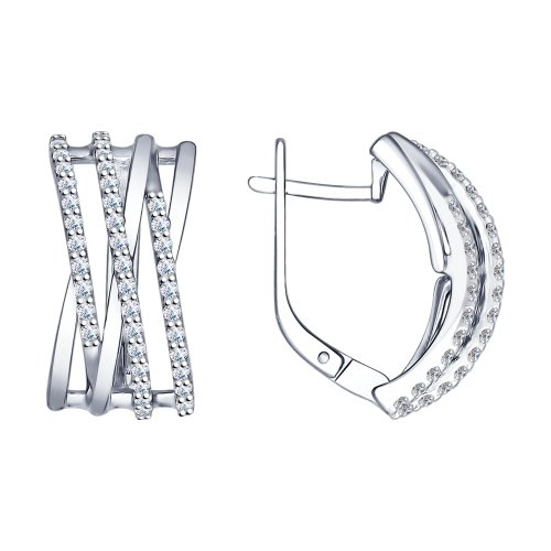 Серьги из серебра SOKOLOV 94022241