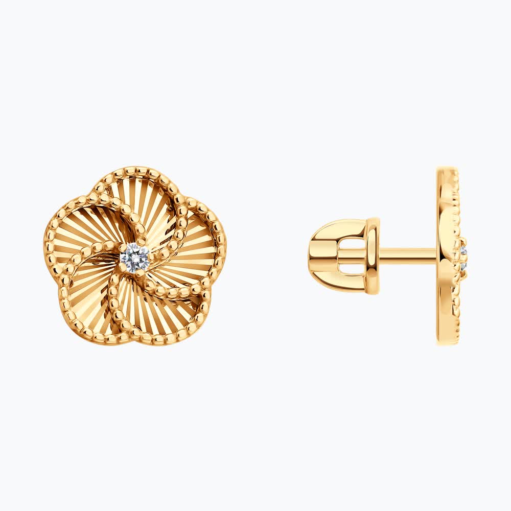 Серьги пуссеты из золота SOKOLOV 0200879