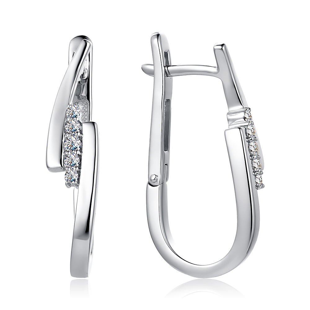 Серьги с бриллиантом Белый бриллиант 2-11-0958-201