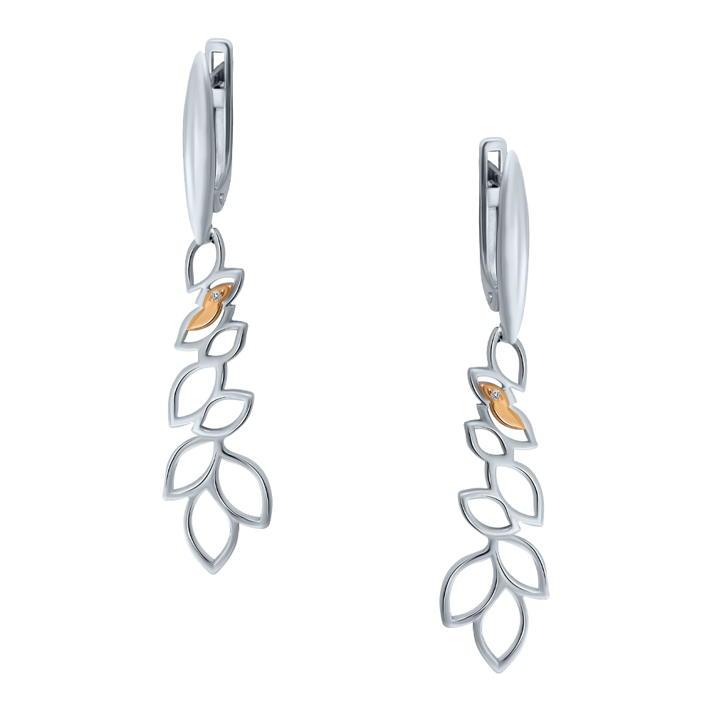Серьги из серебра АЛЬКОР 02-2865/000Б-00