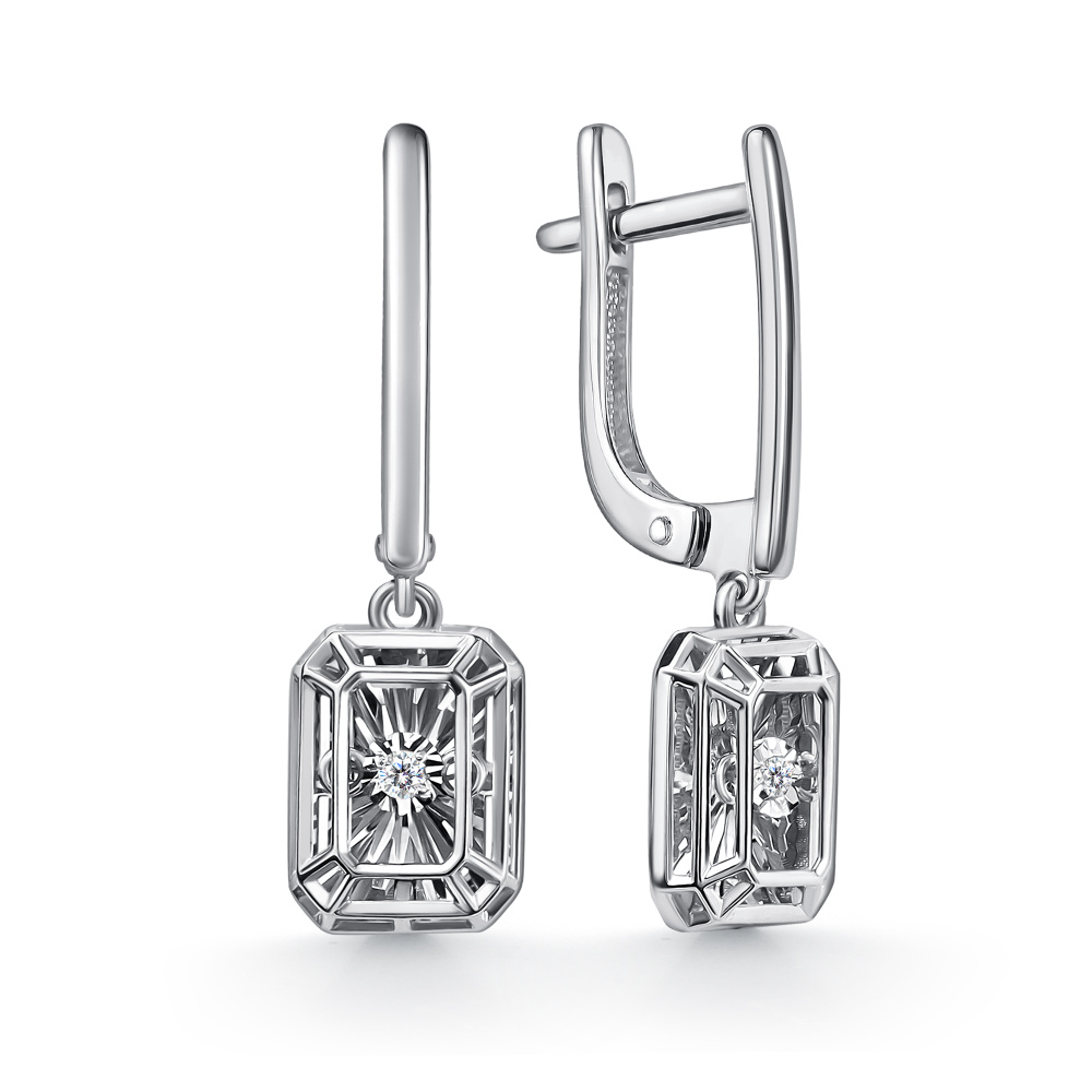 Серьги с бриллиантом grigoriev 02-12-51379-11-00-1