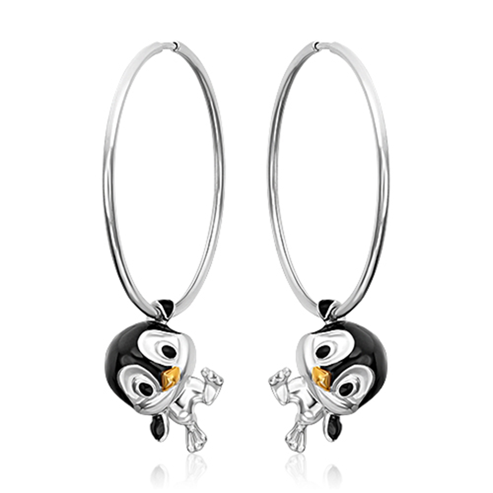 Серьги кольца из серебра 02-5152-00-000-0200