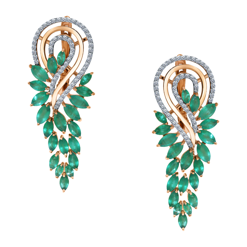 Серьги с бриллиантом АЛЕКСАНДРА 2022043 №23 1