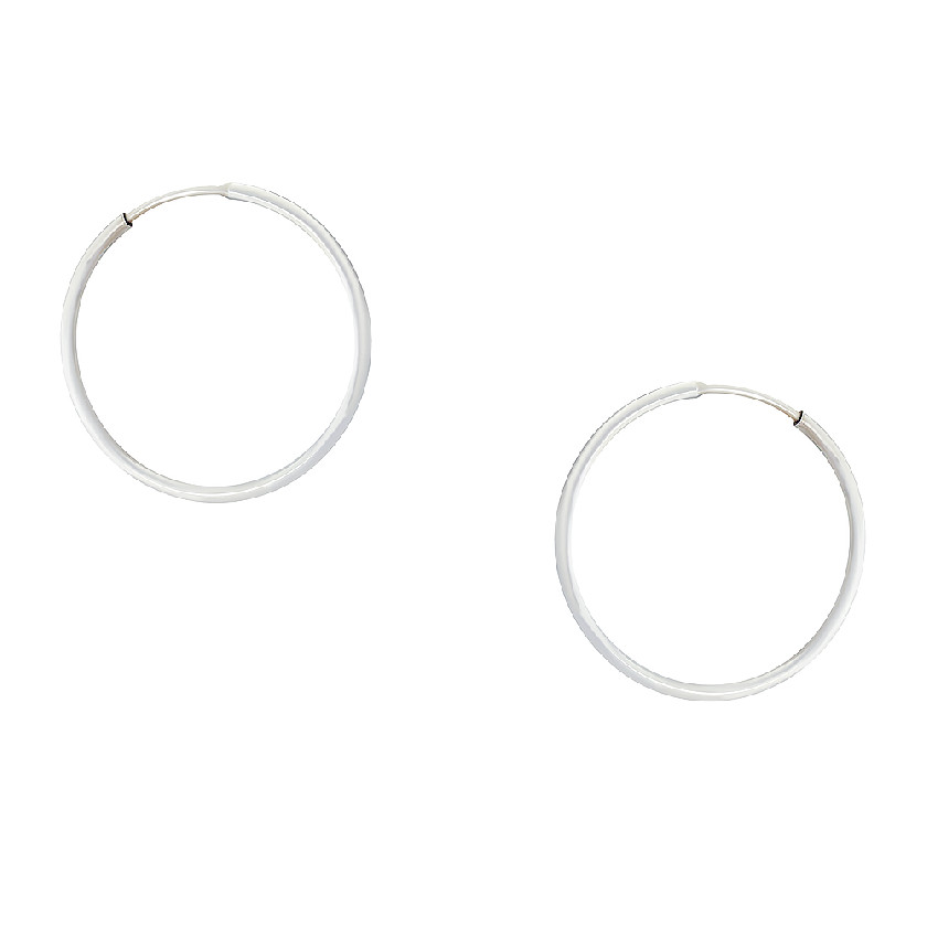 Серьги кольца из серебра Золотник 21-004-родий